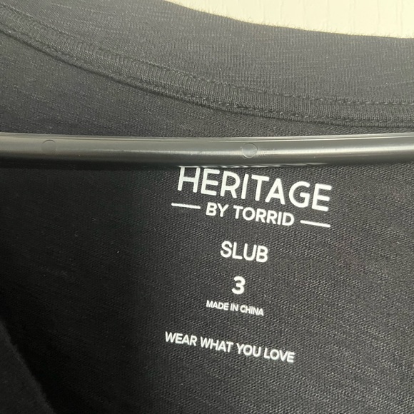 Torrid NWT black long sleeve shirt. Pocket on left side.  Heritage sub.  3 - Picture 5 of 5